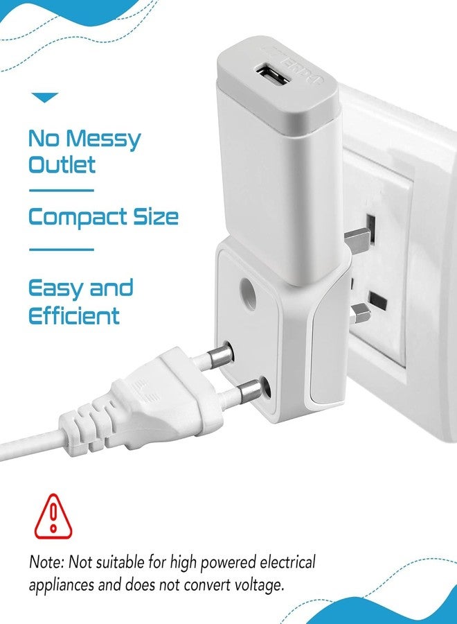 Eversys India to UK Plug Adapter - Type G Travel Adapter, 10-Year Warranty, 1-Socket, UK Adapter for Indian Plug, UAE Travel Adapter, Dubai Converter Plug, CE Certified & ROHS Compliant (Pack of 2) - Image 3
